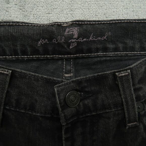 7 For All Mankind Jeans Women's Size 28 Gray Low-Rise Skinny Denim 30" Inseam - Picture 11 of 16